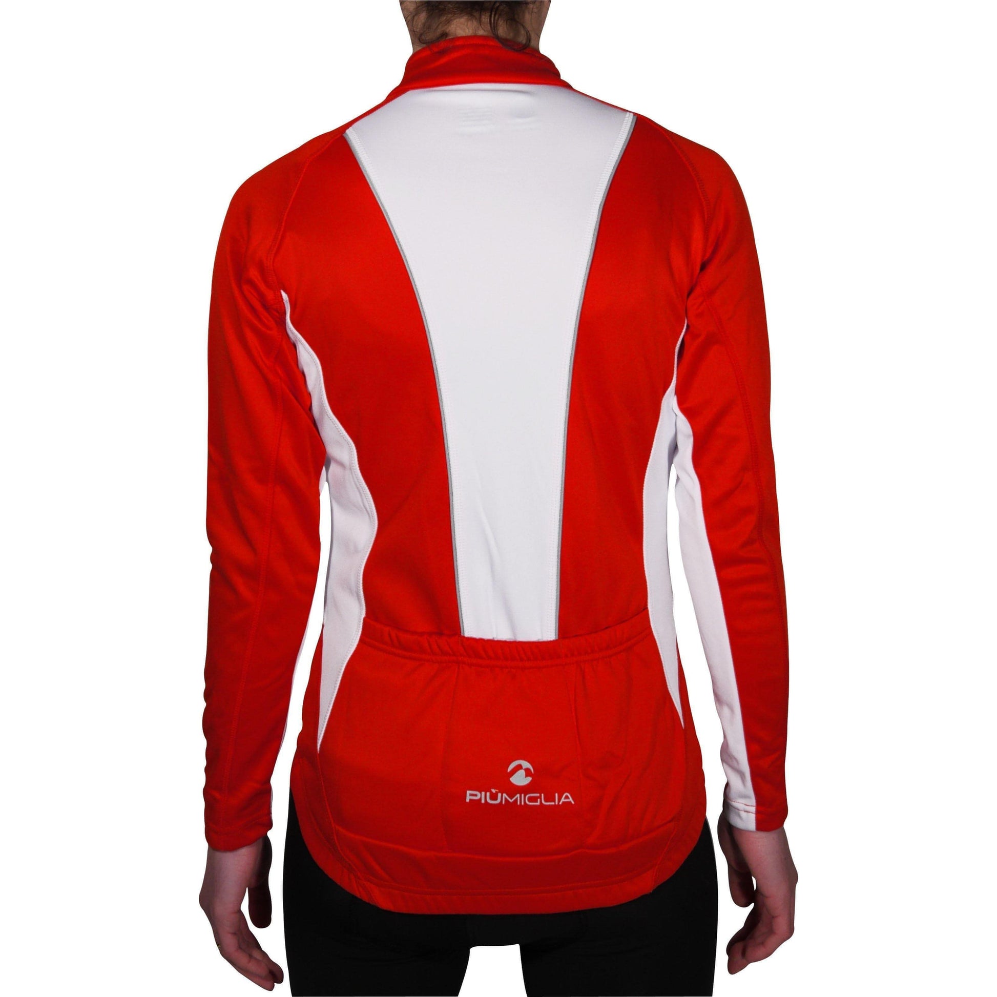 Piu Miglia Thermal Long Sleeve Womens Cycling Jersey - Red - Start Fitness