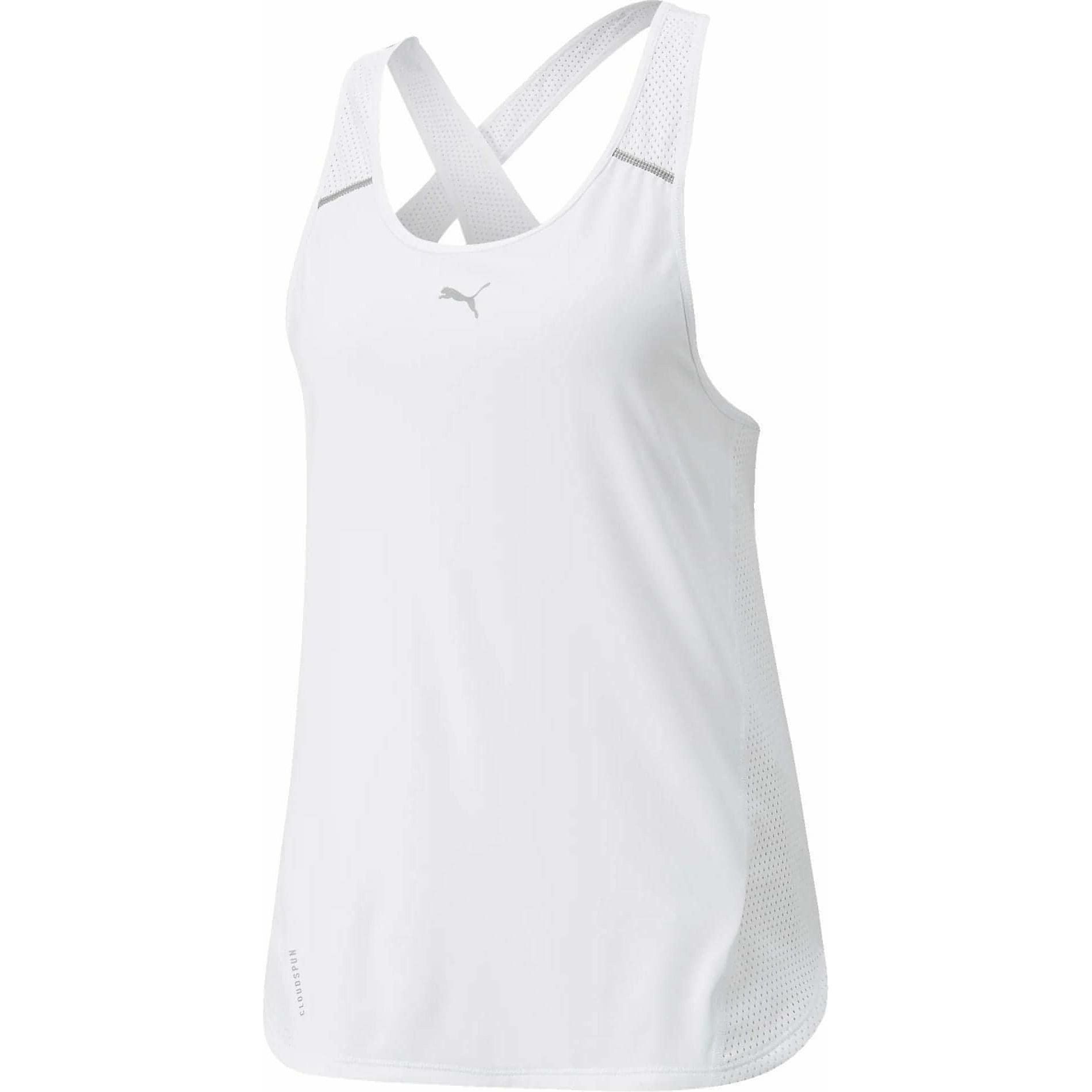 Puma CLOUDSPUN Marathon Womens Running Vest Tank Top - White - Start Fitness