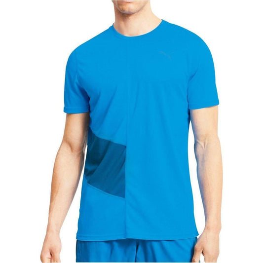 Puma Ignite Short Sleeve Mens Running Top - Blue - Start Fitness