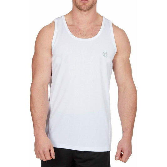 Red Tag Activewear Mens Running Vest - White - Start Fitness