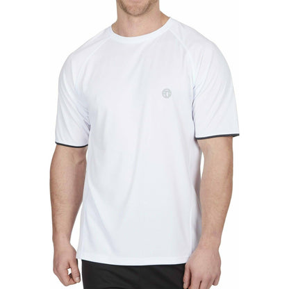 Red Tag Activewear Short Sleeve Mens Running Top - White - Start Fitness