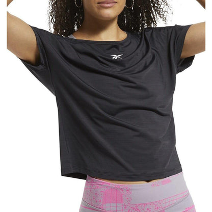 Reebok ActivChill Boxy Short Sleeve Womens Training Top - Black - Start Fitness