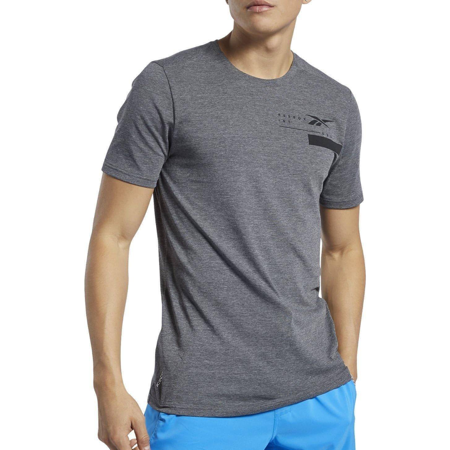 Reebok ActivChill + Cotton Short Sleeve Mens Traininjg Top - Grey - Start Fitness