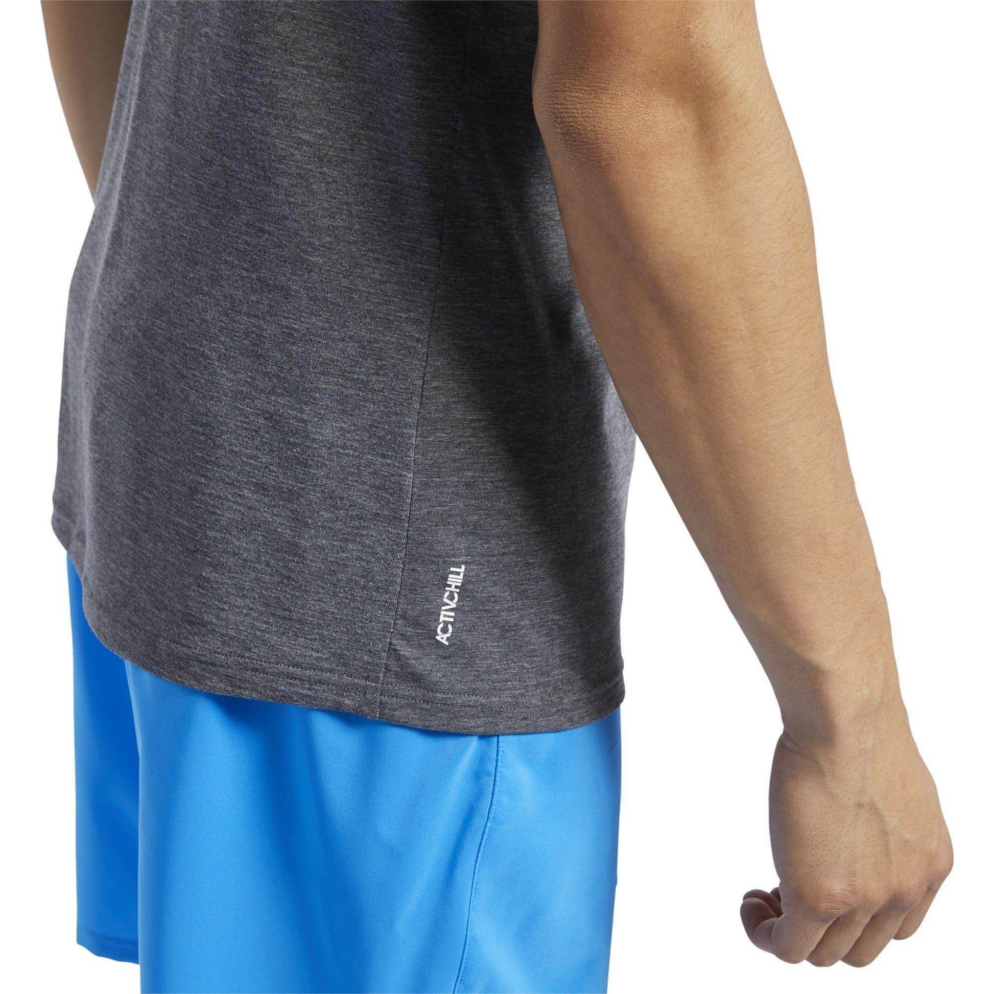 Reebok ActivChill + Cotton Short Sleeve Mens Traininjg Top - Grey - Start Fitness