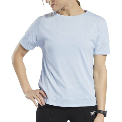 Reebok ActivChill +Cotton Short Sleeve Womens Training Top - Blue - Start Fitness