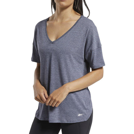 Reebok ActivChill + Cotton Short Sleeve Womens Training Top - Navy - Start Fitness