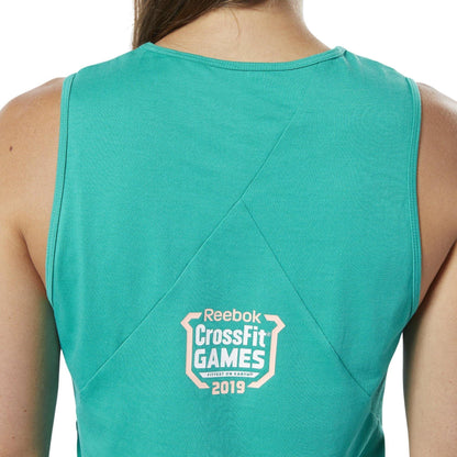 Reebok Crossfit Games ActivChill Womens Training Vest Tank Top - Green - Start Fitness