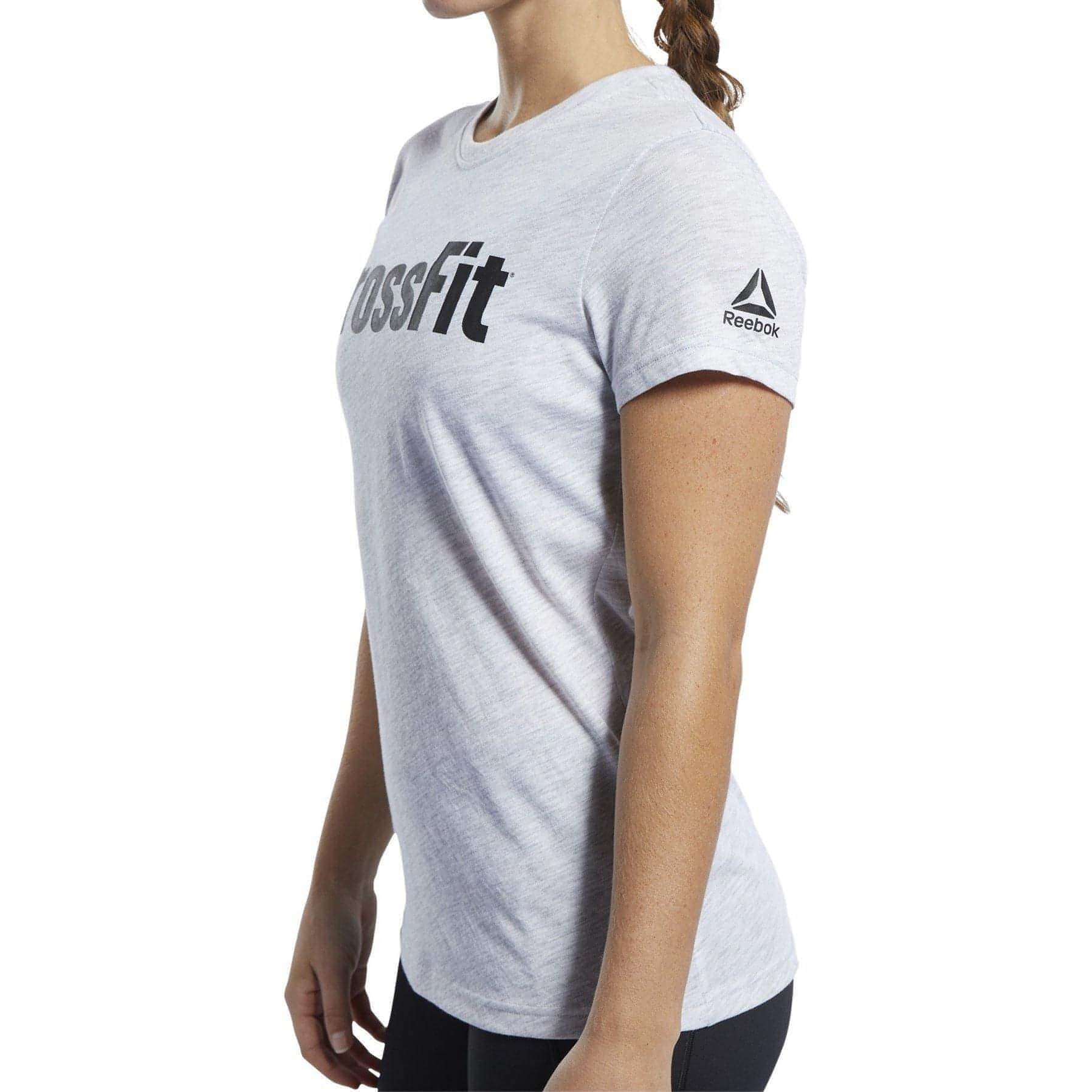 Reebok Crossfit Short Sleeve Womens Training Top Grey Start