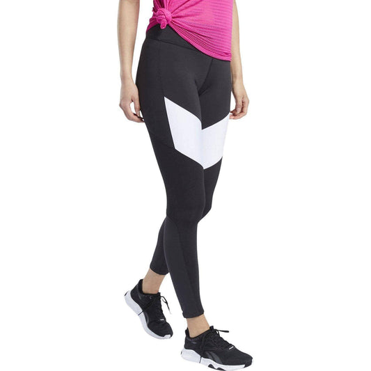 Reebok Lux Colourblock 2.0 Womens Long Training Tights - Black - Start Fitness