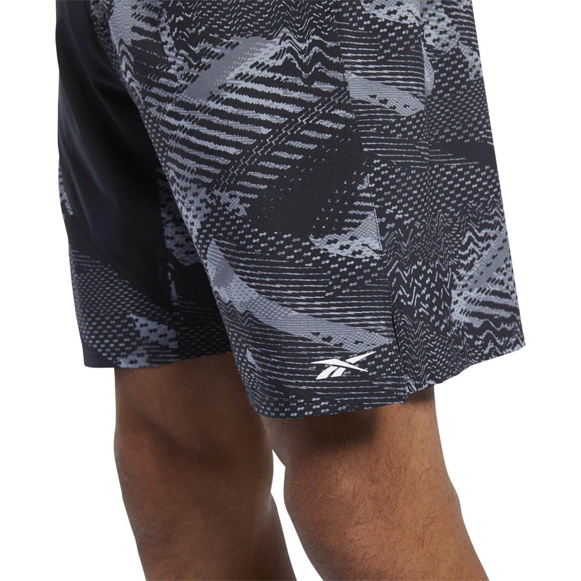 Reebok Speedwick All Over Print Mens Training Shorts - Black – Start Fitness