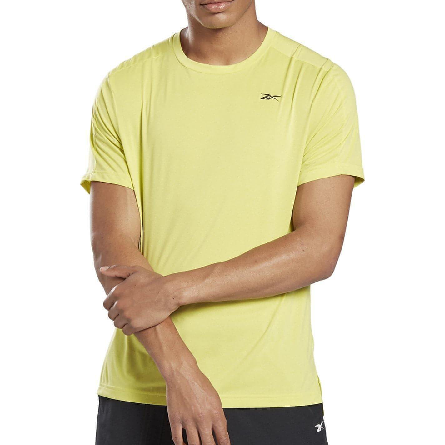 Reebok United by Fitness Perforated Short Sleeve Mens Training Top - Yellow - Start Fitness