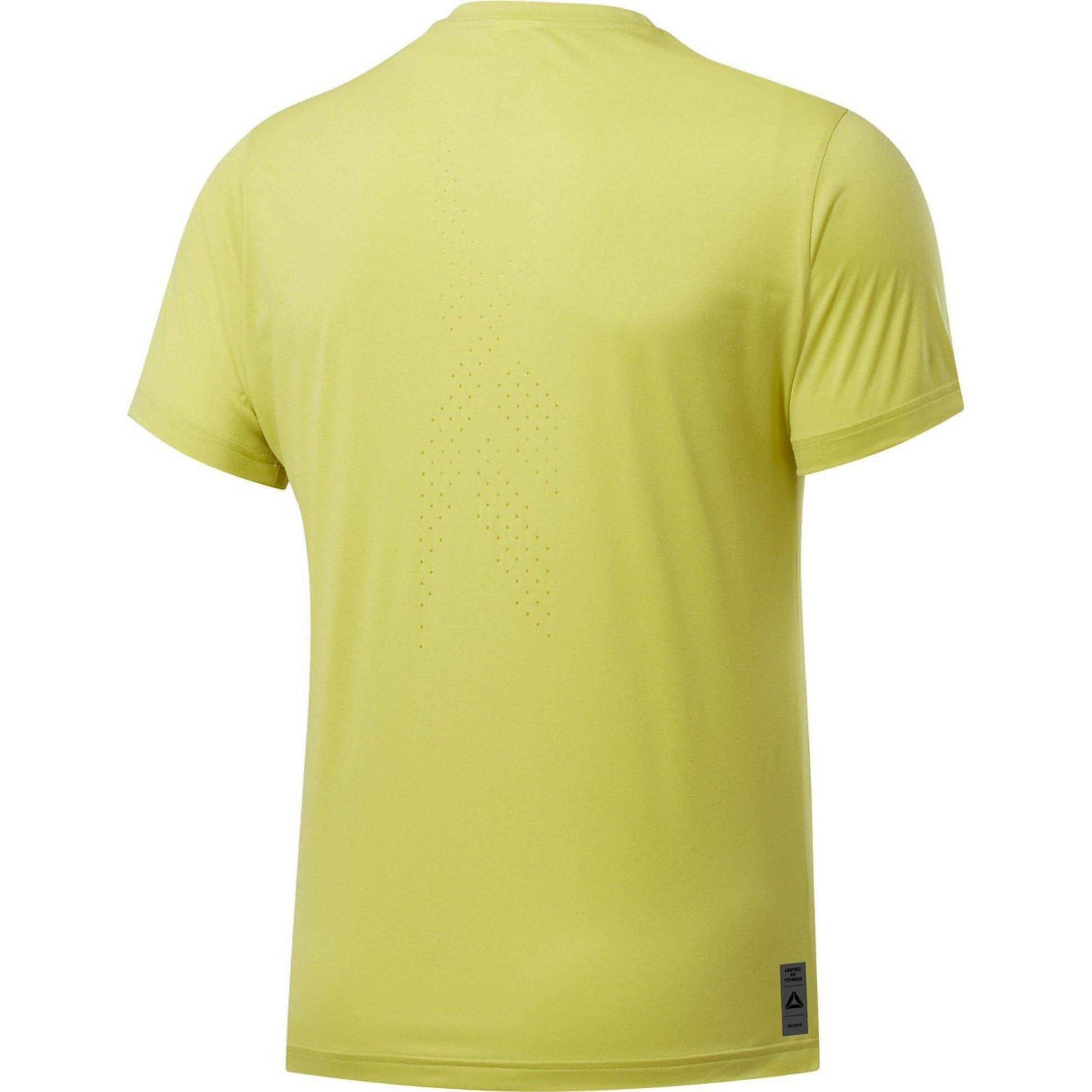 Reebok United by Fitness Perforated Short Sleeve Mens Training Top - Yellow - Start Fitness