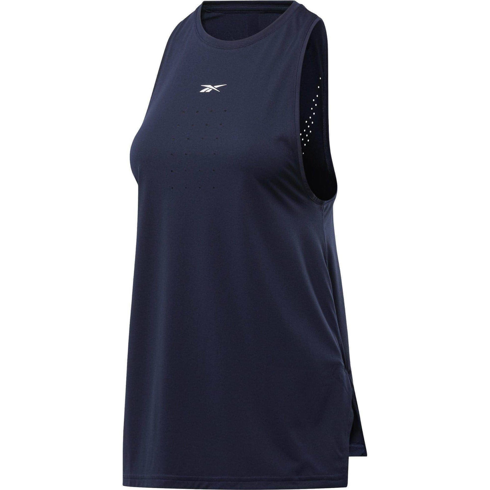 Reebok United By Fitness Perforated Womens Training Vest Tank Top - Navy - Start Fitness