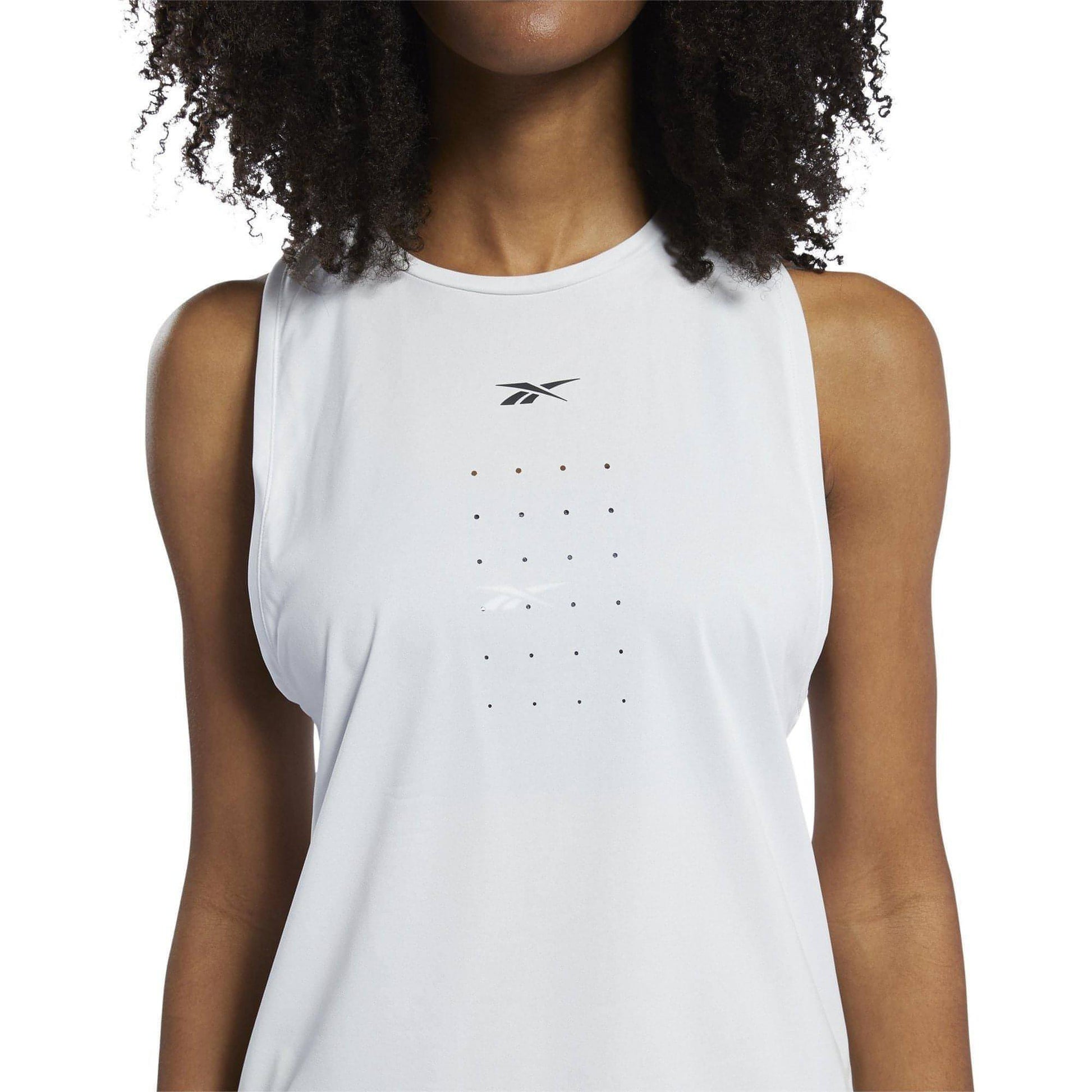 Reebok United By Fitness Perforated Womens Training Vest Tank Top - White - Start Fitness