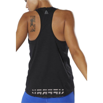 Reebok WOR Meet You There Graphic Womens Training Vest Tank Top - Black - Start Fitness