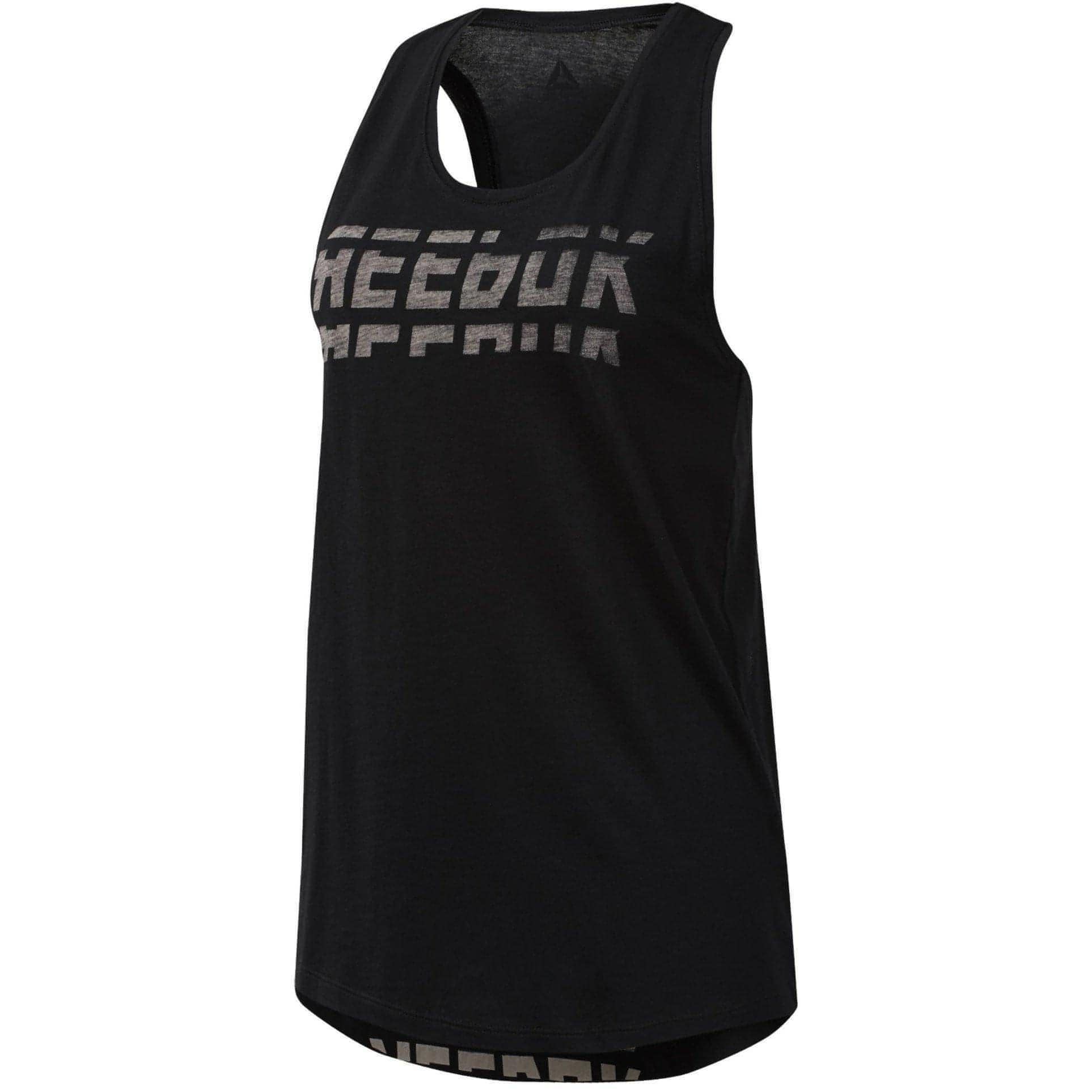 Reebok WOR Meet You There Graphic Womens Training Vest Tank Top - Black - Start Fitness