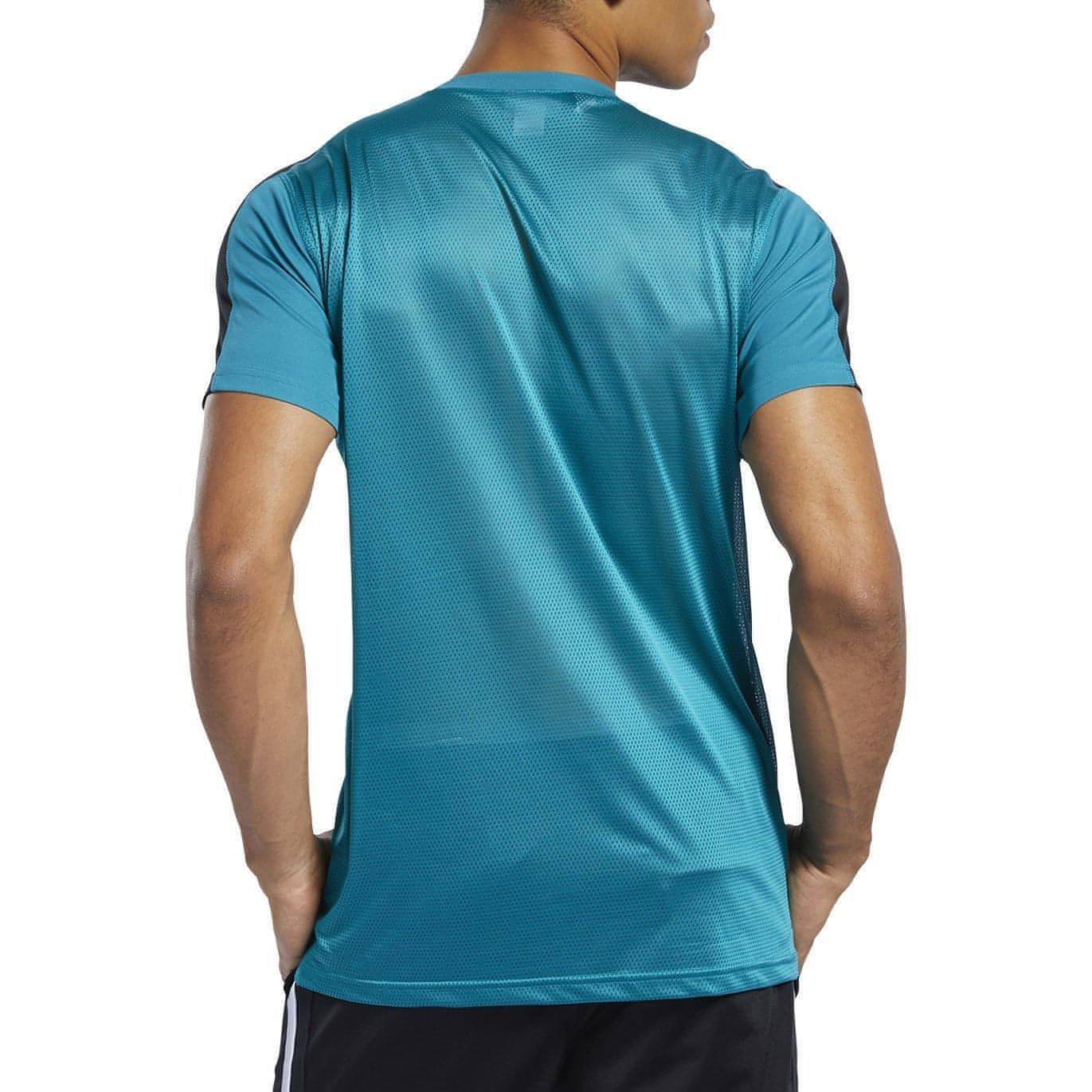 Reebok Workout Ready Short Sleeve Mens Training Top - Green - Start Fitness