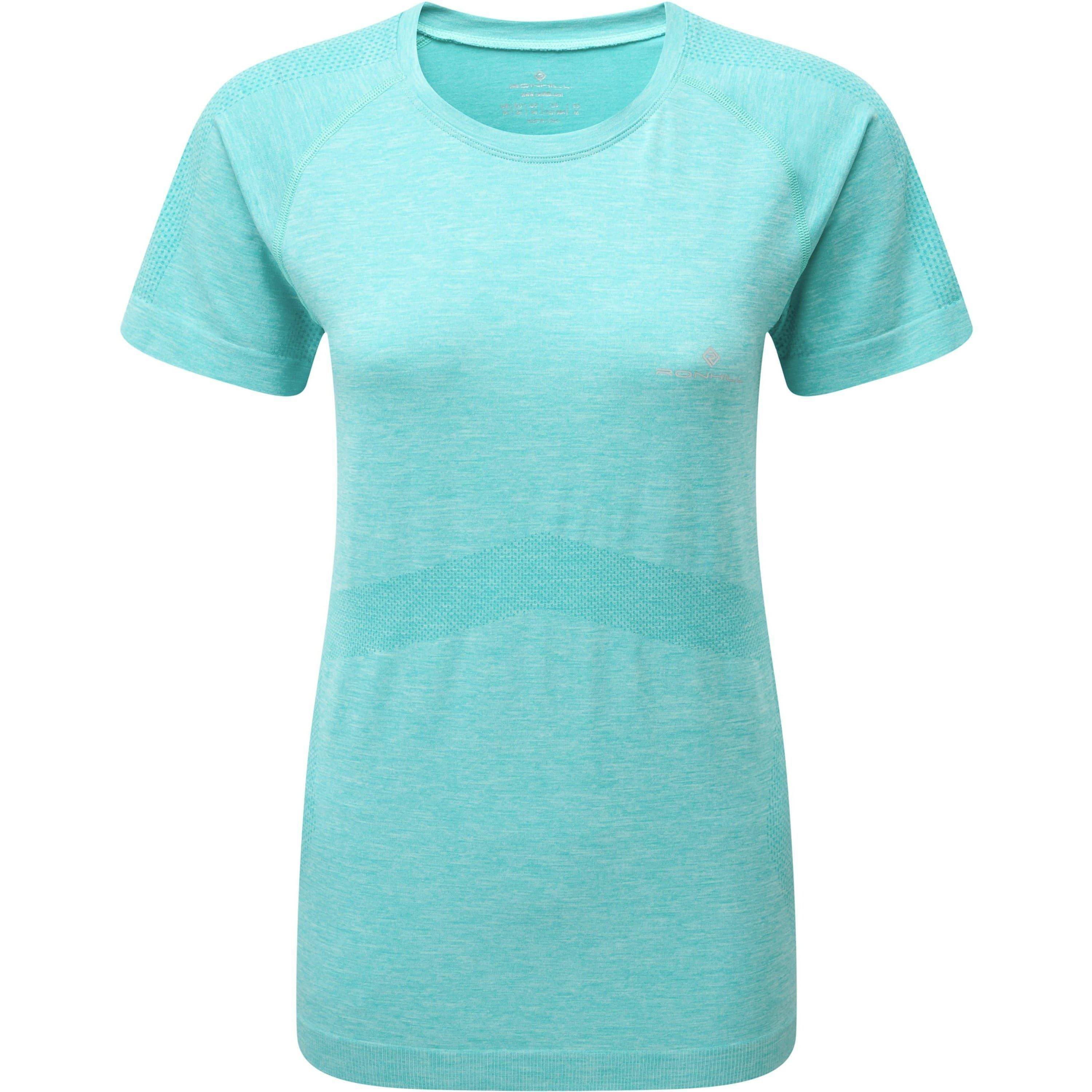 Ronhill Infinity Marathon Short Sleeve Womens Running Top - Blue â Start Fitness