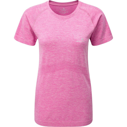 Ronhill Infinity Marathon Short Sleeve Womens Running Top - Pink - Start Fitness