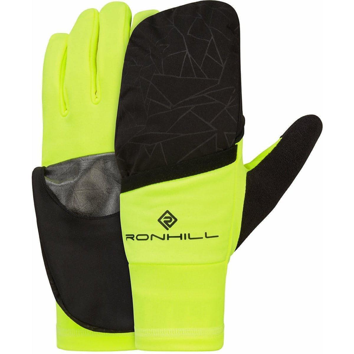 Ronhill Wind Block Flip Running Gloves - Yellow - Start Fitness