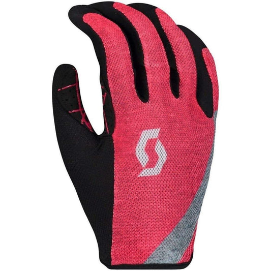 Scott Traction Full Finger Cycling Gloves - Pink - Start Fitness