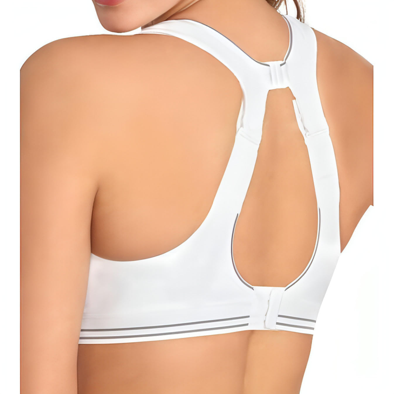 Ultimate Run sports bra in white Shock Absorber