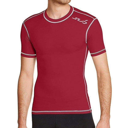 Sub Sports Dual Compression Baselayer Mens Short Sleeve Top - Red - Start Fitness