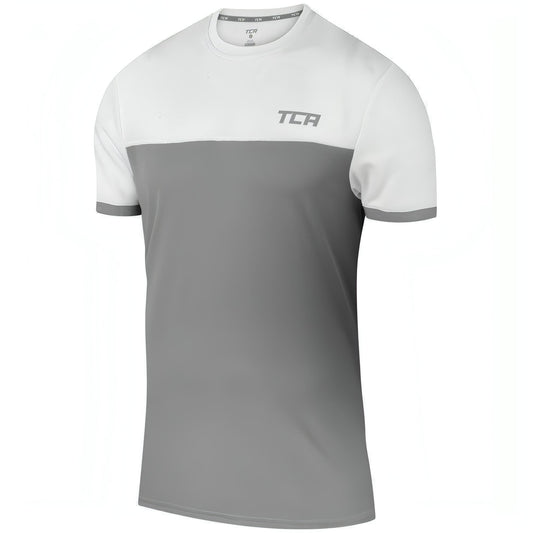 TCA Aeron Short Sleeve Junior Running Top - Grey - Start Fitness