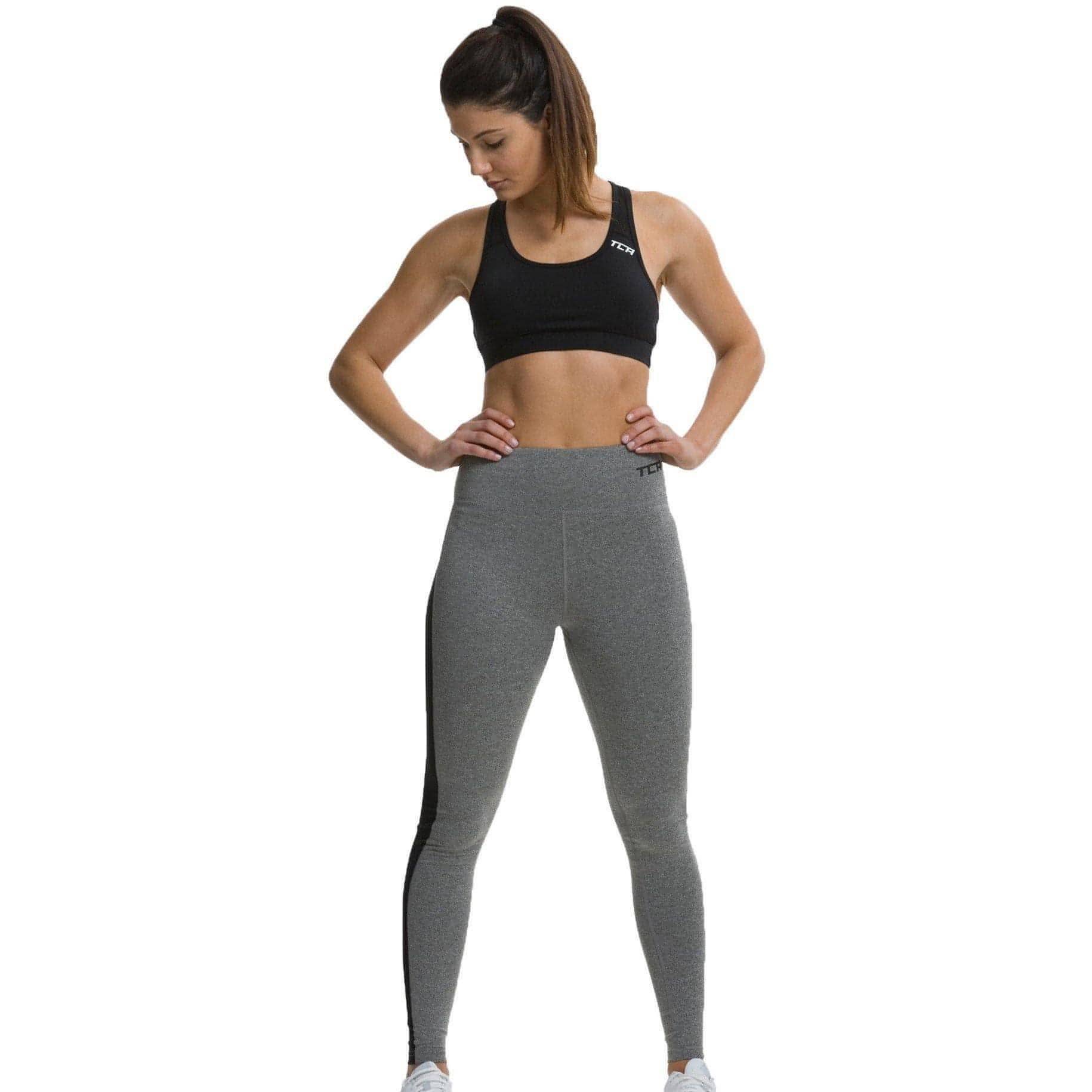 TCA Balance Womens Knit Long Running Tights - Grey - Start Fitness