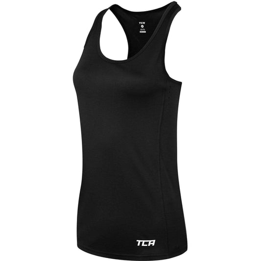 TCA Laser Tech Lightweight Womens Running Vest - Black - Start Fitness