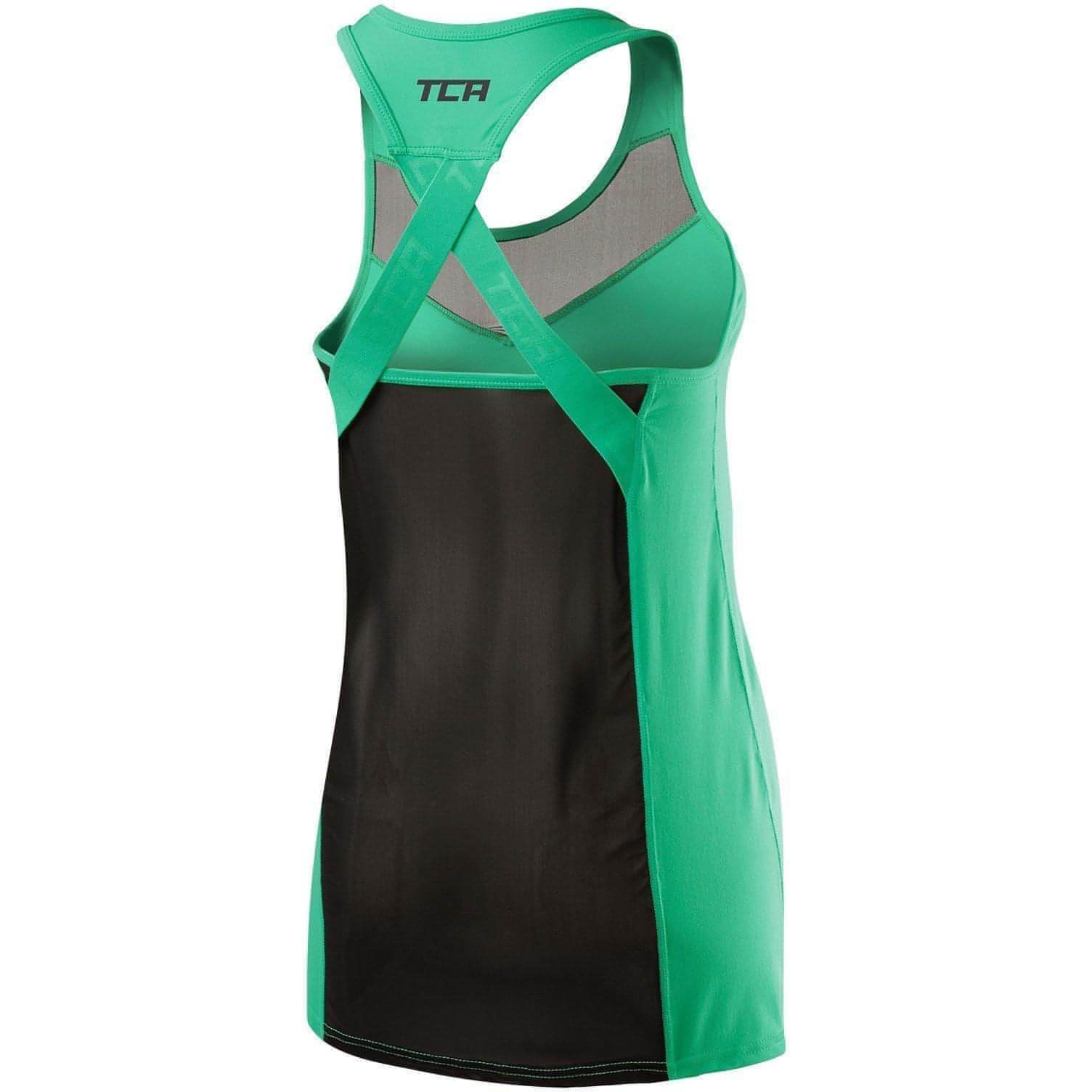 TCA MeshLuxe Womens Running Vest - Green - Start Fitness