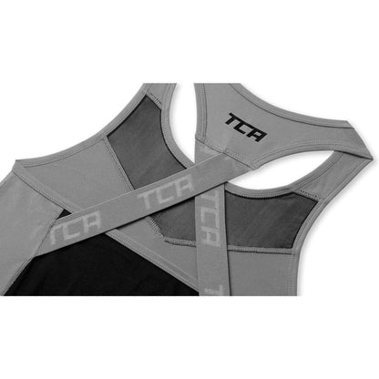 TCA MeshLuxe Womens Training Vest Tank Top - Grey - Start Fitness