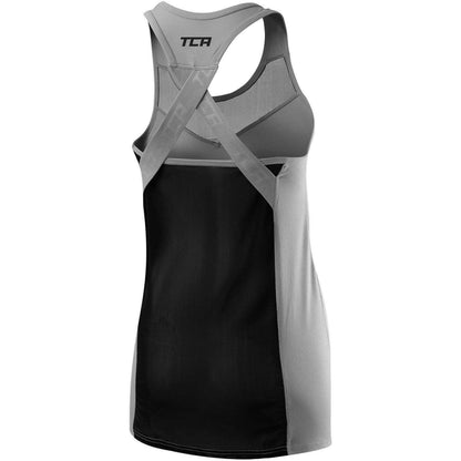 TCA MeshLuxe Womens Training Vest Tank Top - Grey - Start Fitness