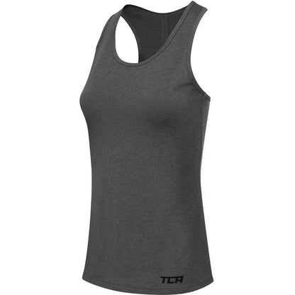 TCA Natural Performance Womens Running Vest Tank Top - Grey - Start Fitness