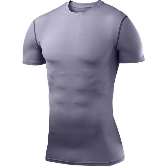 TCA PowerLayer Compression Junior Short Sleeve Running Top - Grey - Start Fitness