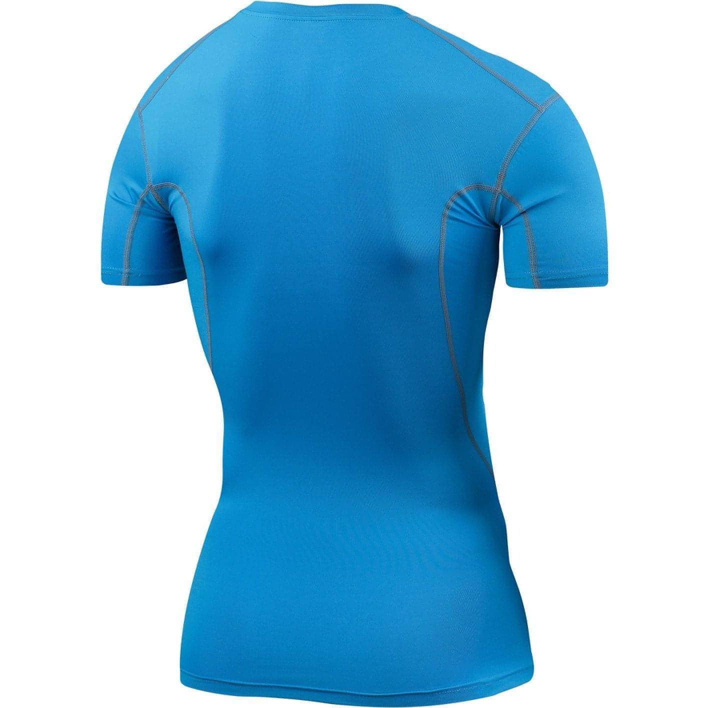 TCA Pro Performance Compression Mens Short Sleeve Thermal Running Top - Sky - Start Fitness