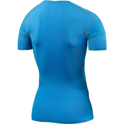 TCA Pro Performance Compression Junior Short Sleeve Thermal Running Top - Sky - Start Fitness