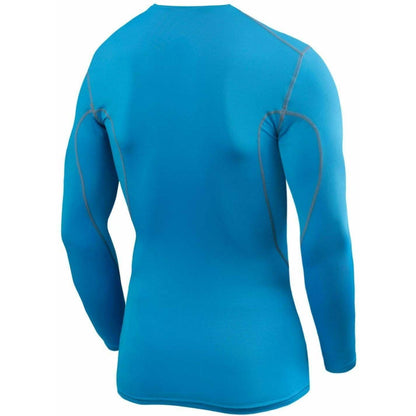 TCA Pro Performance Mens Long Sleeve Compression Top - Blue - Start Fitness