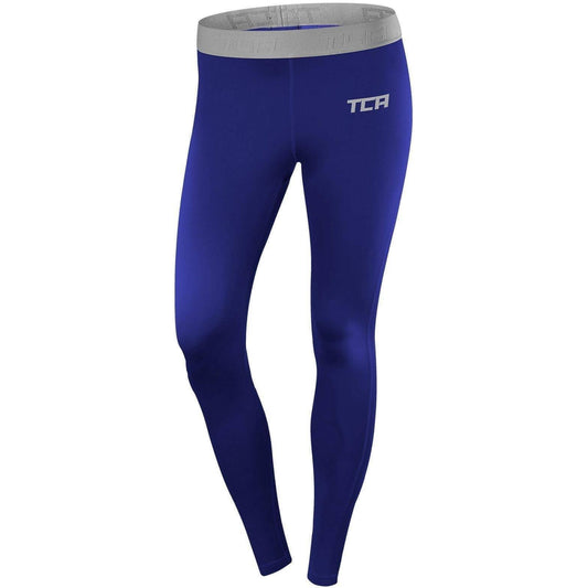 TCA Pro Performance Womens Endurance Long Training Tights - Blue - Start Fitness