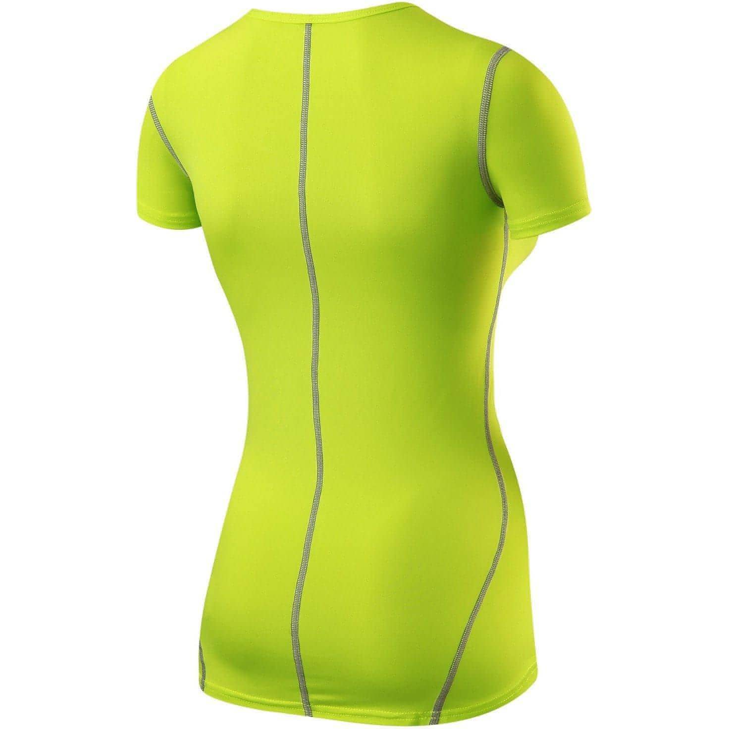 TCA Pro Performance Womens Short Sleeve Baselayer Running Top - Green - Start Fitness
