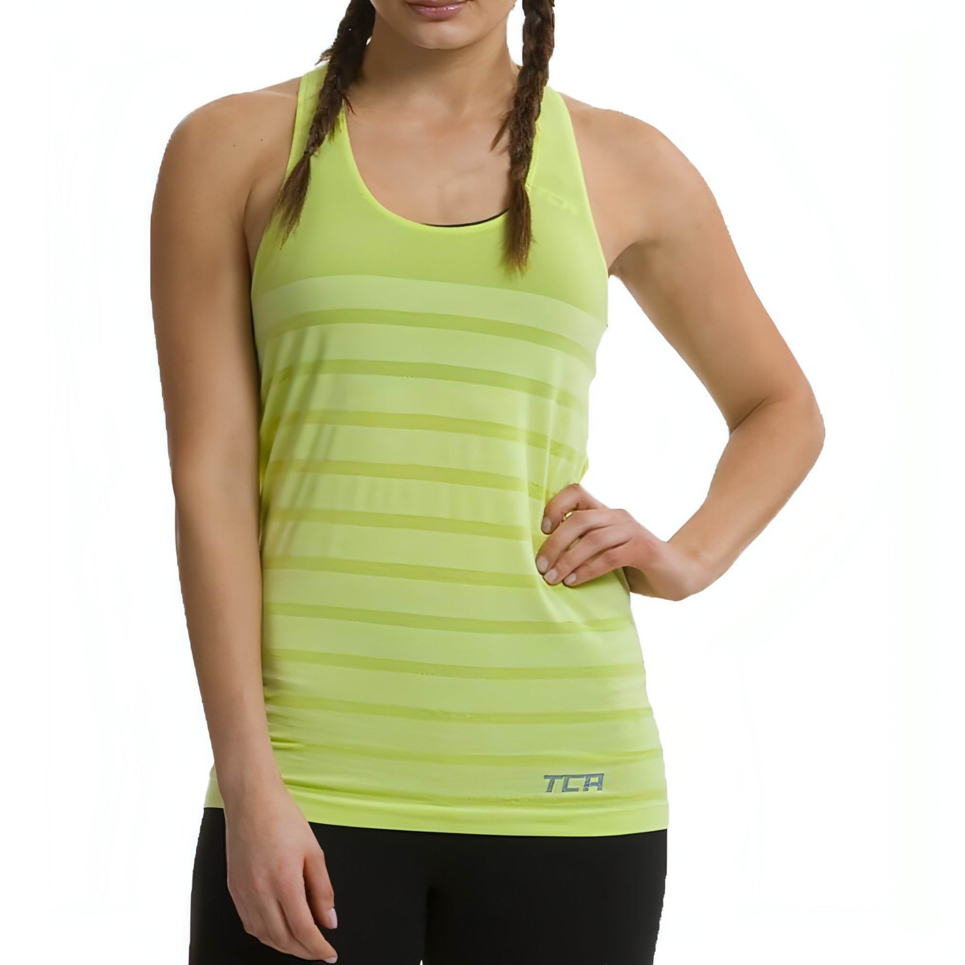 TCA QuickDry SuperKnit Womens Running Vest Tank Top - Green – Start Fitness