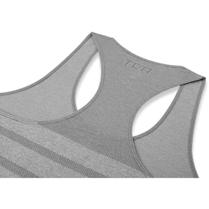 TCA QuickDry Superknit Womens Running Vest Tank Top - Grey - Start Fitness