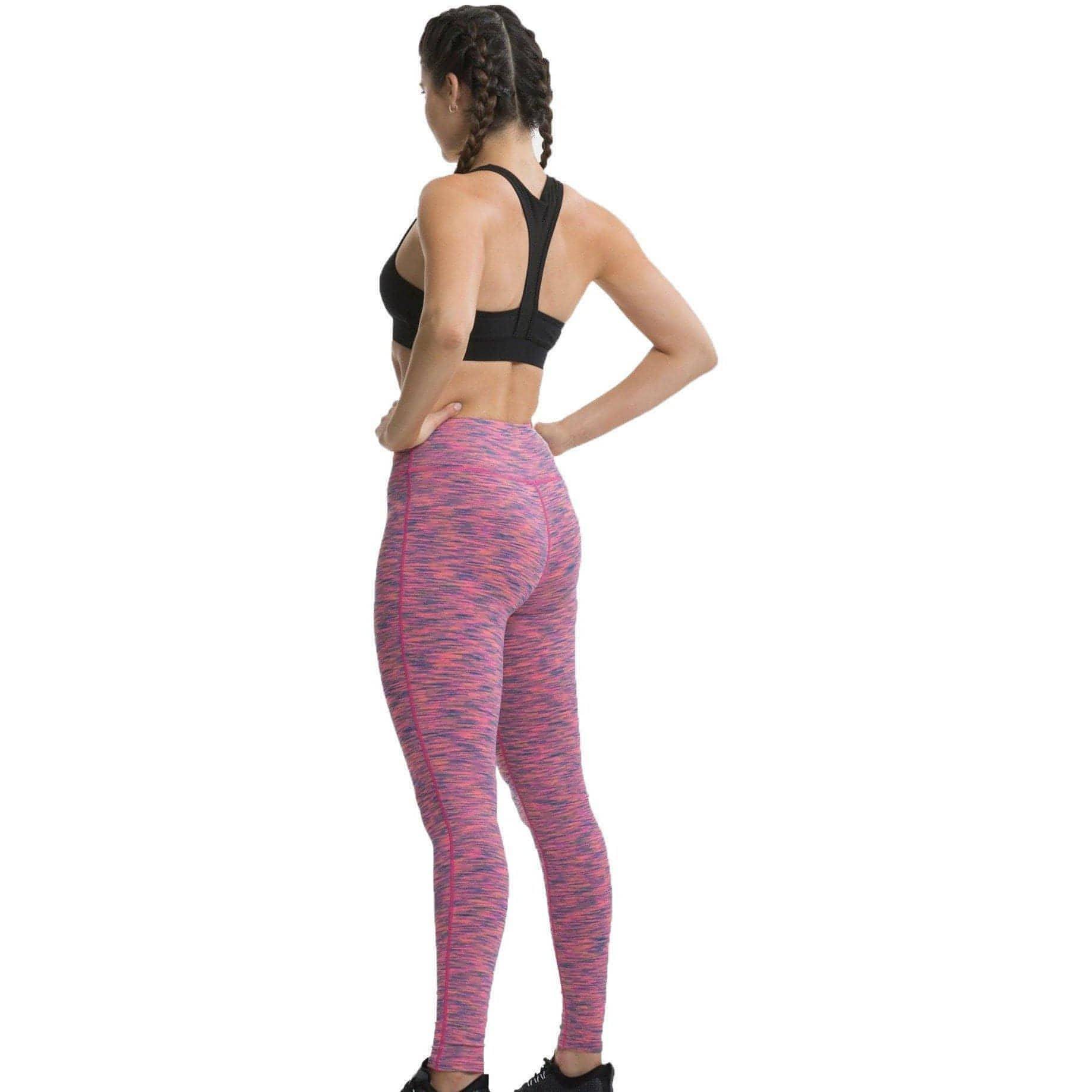 TCA SpaceKnit Premium Womens Long Training Tights - Pink - Start Fitness