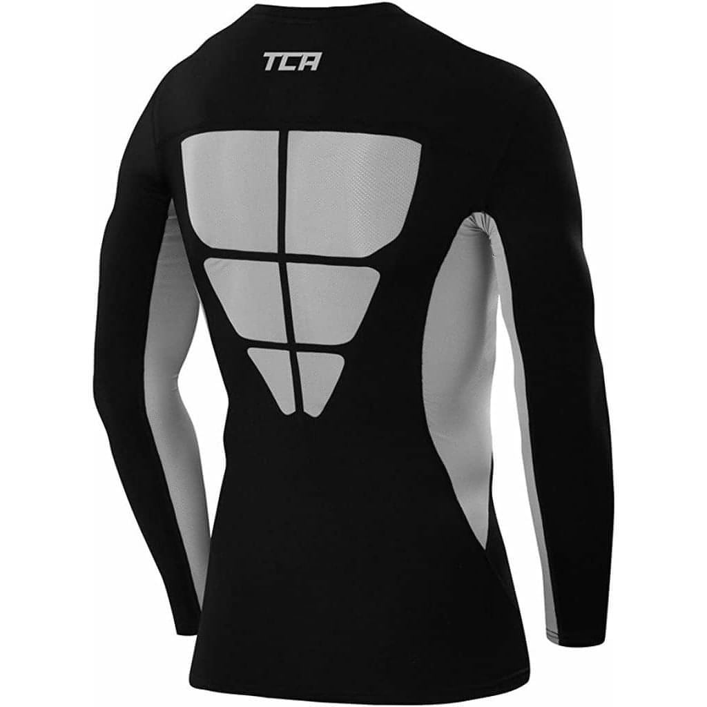 TCA SuperThermal FX Laser Mens Long Sleeve Running Top - Black - Start Fitness
