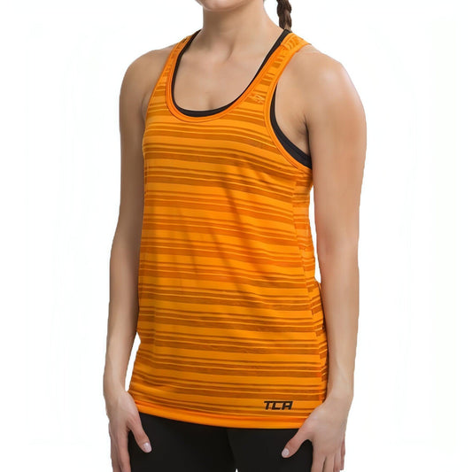 TCA Ultralite Womens Running Vest Tank Top - Orange - Start Fitness