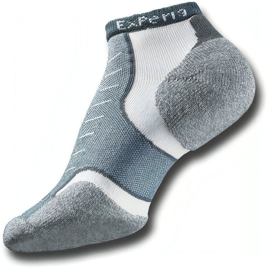 Thorlos Experia Ultra Light Micro Mini Crew Running Socks - Grey 036383079814 - Start Fitness