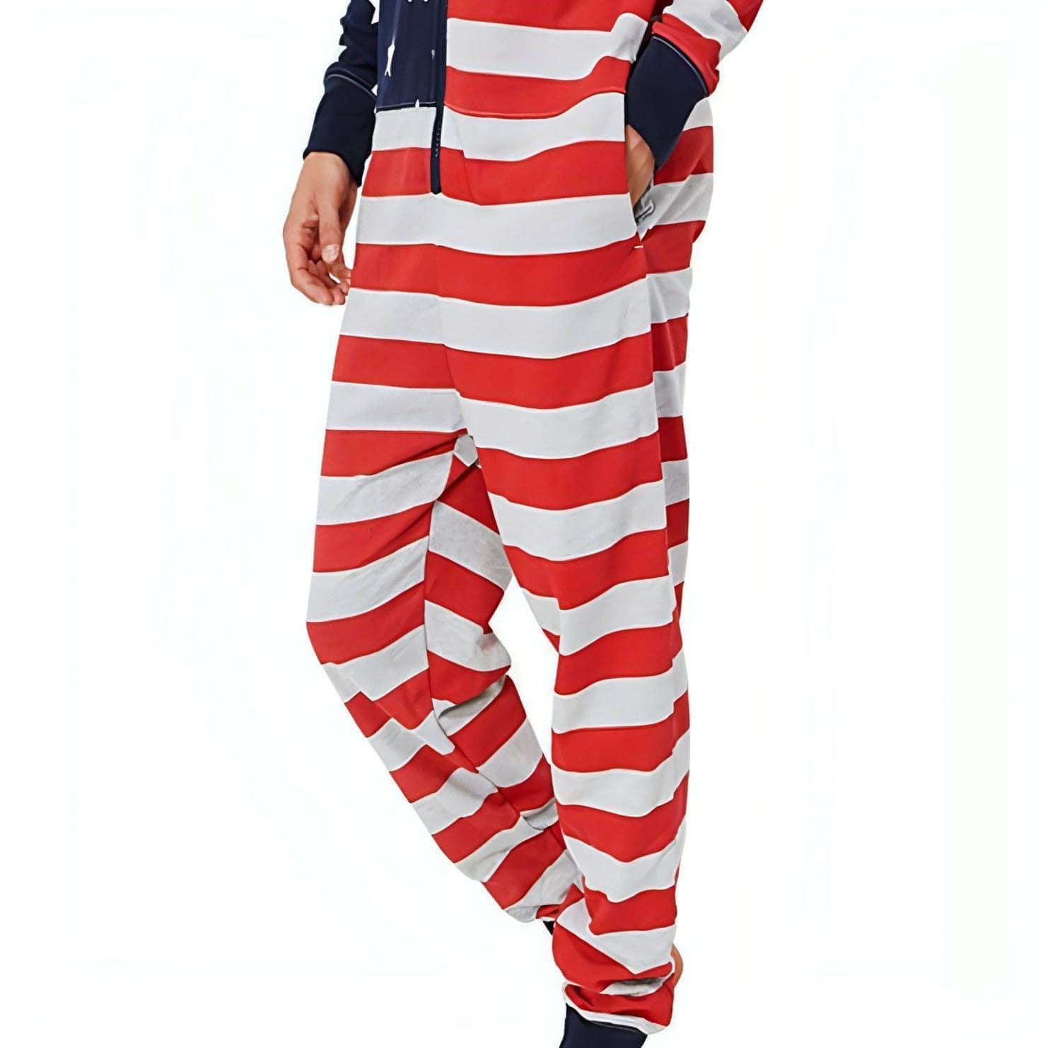 Tokyo Laundry USA Flag Hooded Long Sleeve Onesie – Start Fitness
