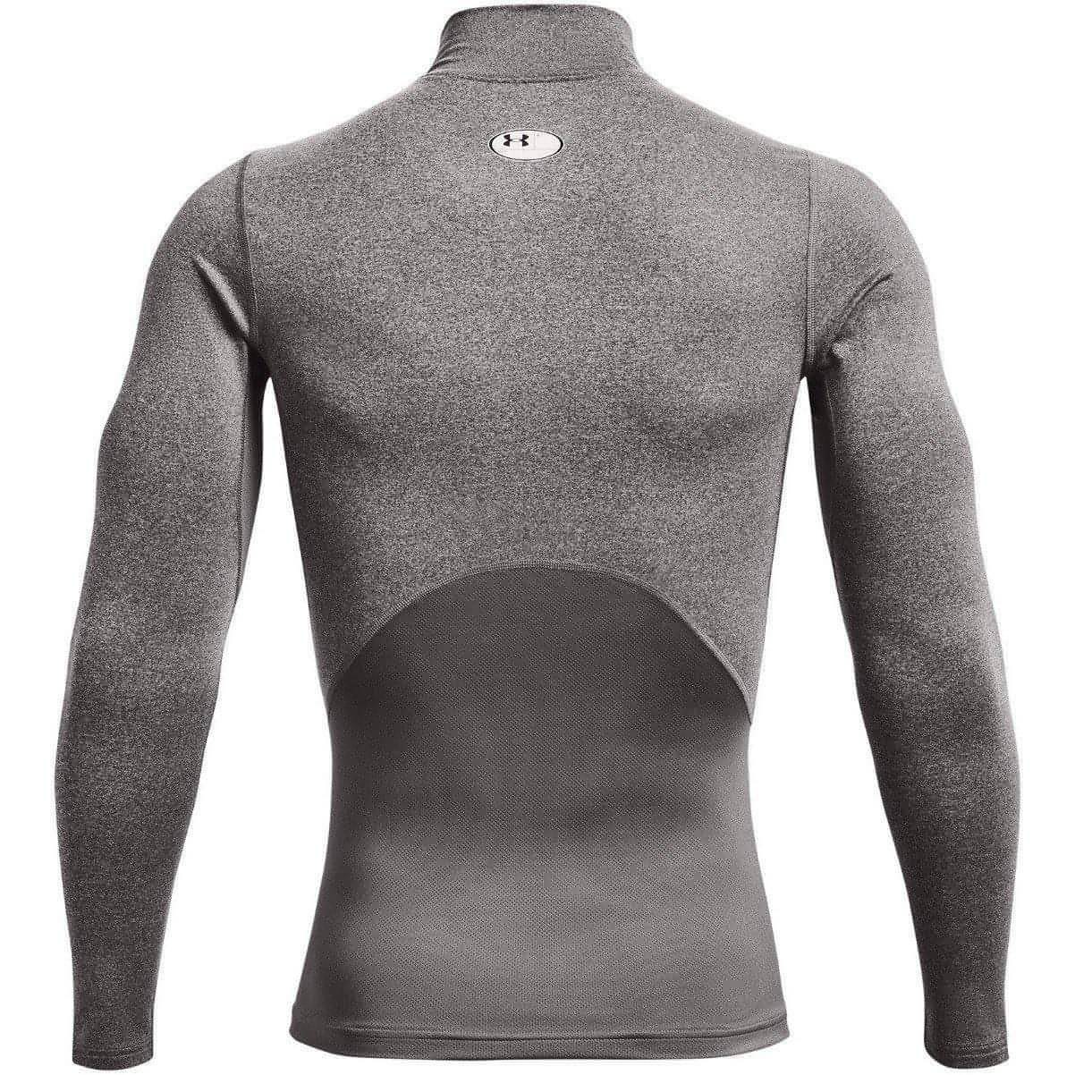 Under Armour ColdGear Compression Mock Long Sleeve Mens Training Top - Grey - Start Fitness
