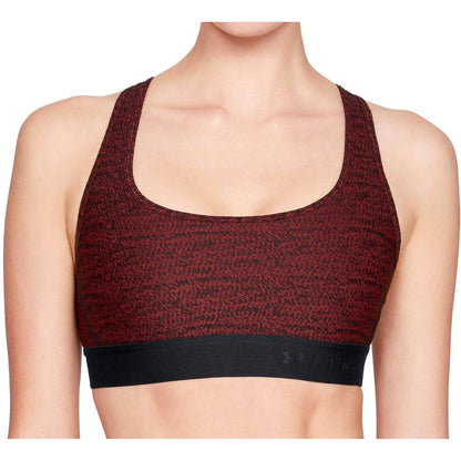 Under Armour Crossback Jacquard Womens Sports Bra - Red - Start Fitness