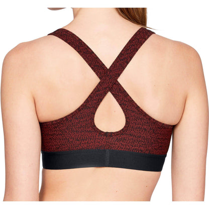 Under Armour Crossback Jacquard Womens Sports Bra - Red - Start Fitness